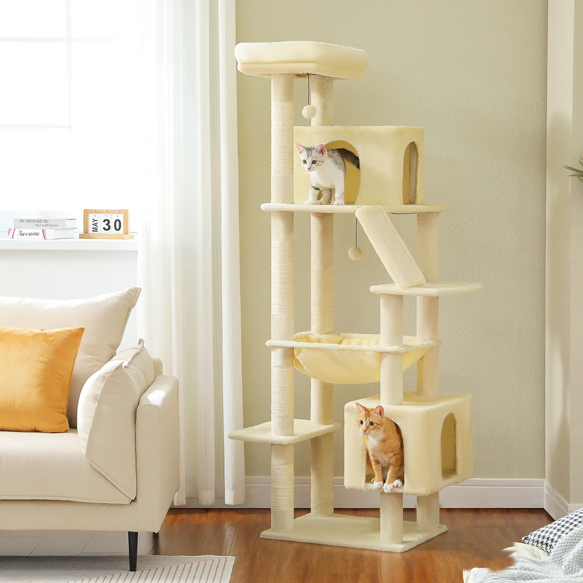Arbre à chat beige