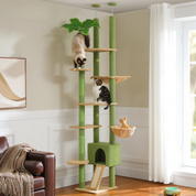Arbre à chat plafond XXL géant cactus extensible - sans perçage, griffoirs sisal et multi-niveaux