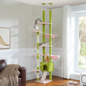 Arbre à chat plafond XXL géant cactus extensible - sans perçage, griffoirs sisal et multi-niveaux
