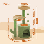 Arbre à chat fleur - design pétale, plateformes incurvées et griffoir Sisal