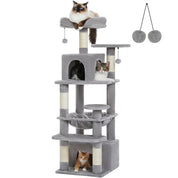 Arbre à chat XXL géant – hamac, niches et perchoirs pour petits espaces