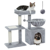 Arbre à chat petit modulable : design flexible, base amovible, compact
