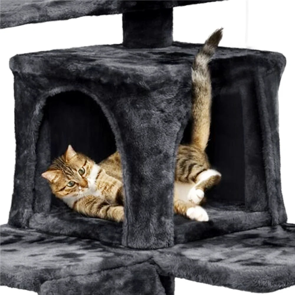 Arbre à chat XXL géant : robustesse maximale, hamac, confort intégral