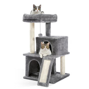 Arbre à chat XXL géant beige : dimensions variables, double espace, robustesse garantie