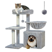 Arbre à chat petit modulable : design flexible, base amovible, compact