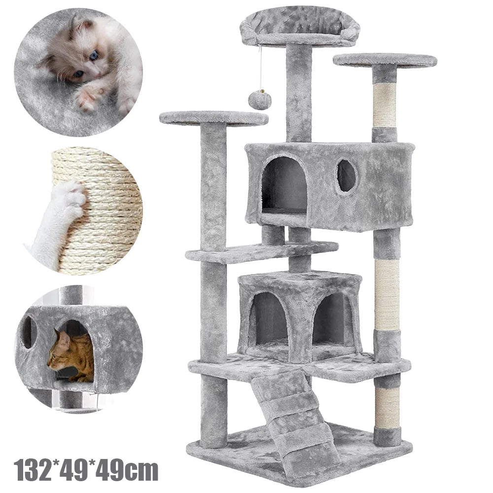 Arbre à chat XXL géant : robustesse maximale, hamac, confort intégral