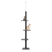 Arbre à chat plafond XXL géant - sans perçage, hamac spacieux et griffoirs sisal naturel