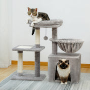 Arbre à chat petit modulable : design flexible, base amovible, compact