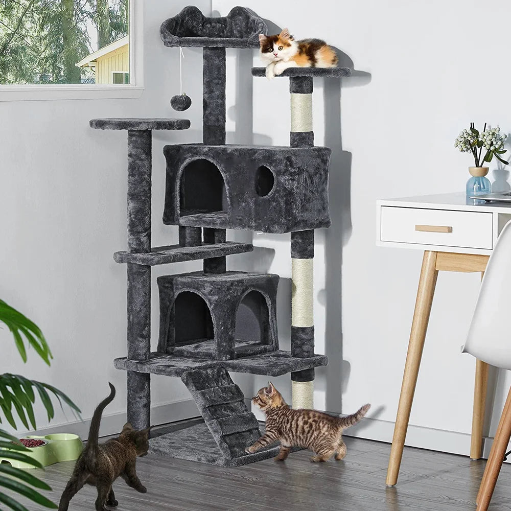 Arbre à chat XXL géant : robustesse maximale, hamac, confort intégral