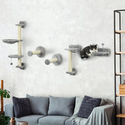 Arbre à chat mural avec hamac suspendu – design compact et 100 % vertical