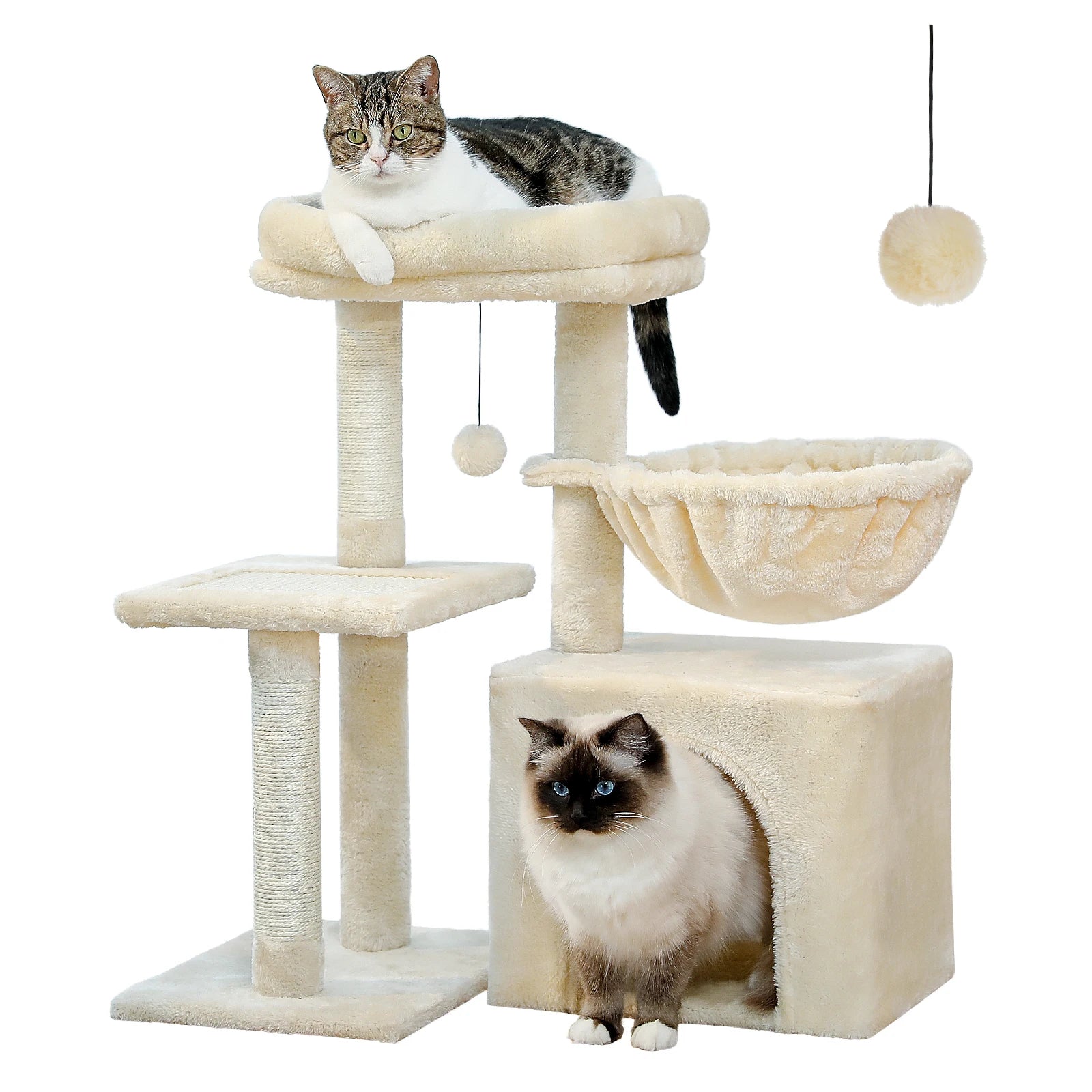 Arbre à chat petit modulable : design flexible, base amovible, compact