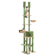 Arbre à chat plafond XXL géant cactus - 7 niveaux, double poteau, sans perçage