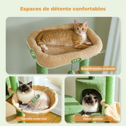 Arbre à Chat XXL - 7 Niveaux 173cm - Grand Hamac 50x40cm, Condo Spacieux et 5 Griffoirs Sisal - Capacité 9kg