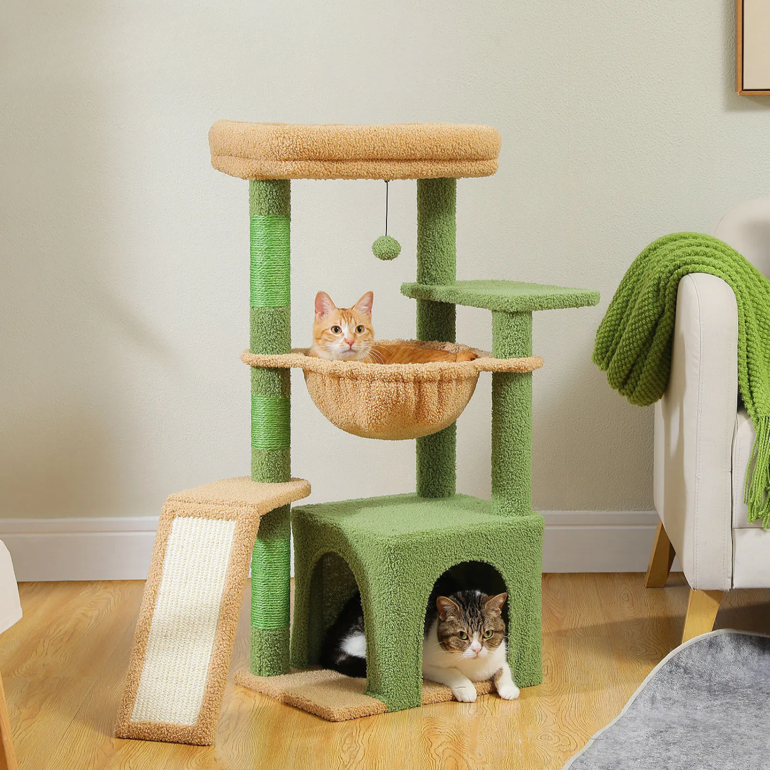 Arbre à Chat Modulable 73cm : Perchoir Amovible, Design Ajustable, Compact