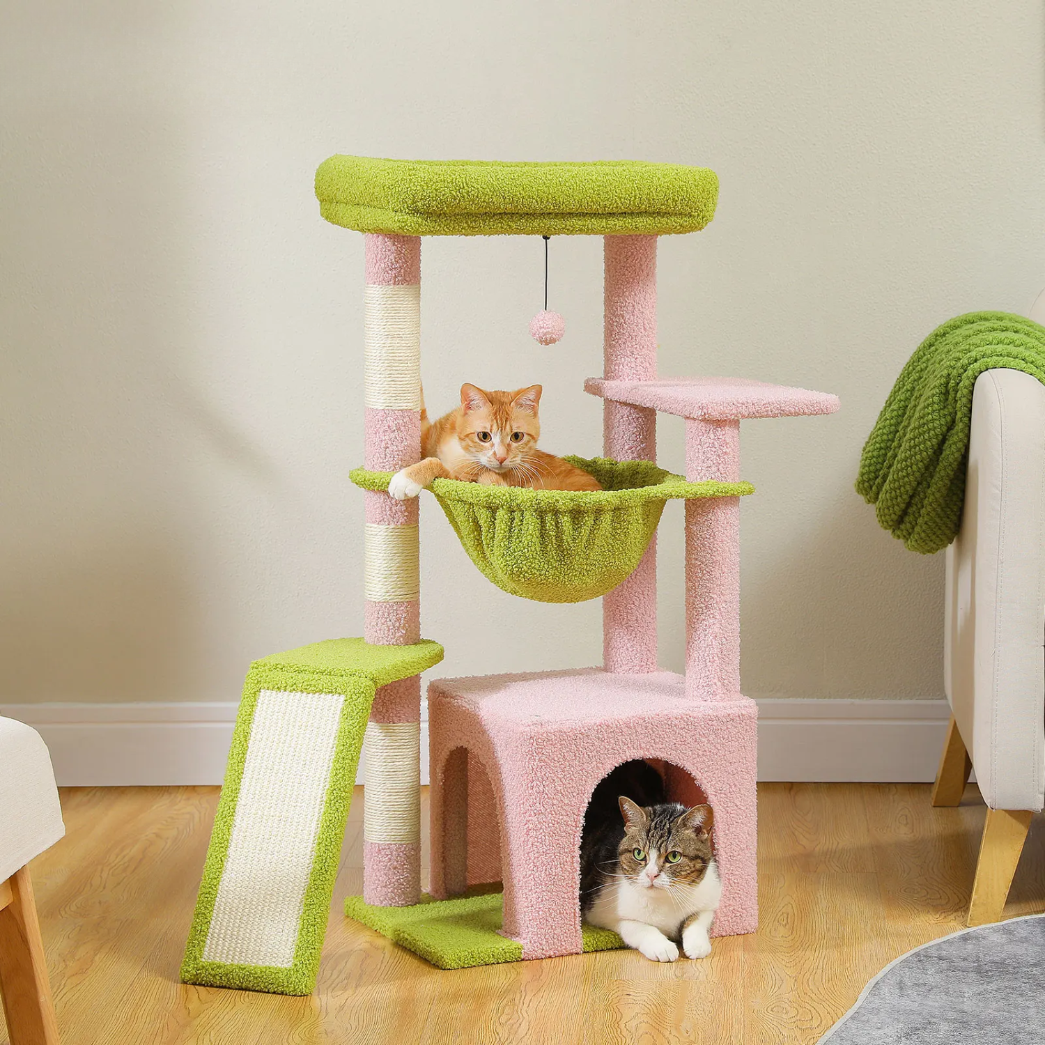 Arbre à Chat Modulable 73cm : Perchoir Amovible, Design Ajustable, Compact