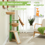 Arbre à Chat Modulable 73cm : Perchoir Amovible, Design Ajustable, Compact