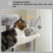 Arbre à Chat XXL - 7 Niveaux 173cm - Grand Hamac 50x40cm, Condo Spacieux et 5 Griffoirs Sisal - Capacité 9kg