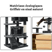 Arbre à Chat Petit Espace : Robustesse Maximale, Hamac 4 Points, Confort Intégral