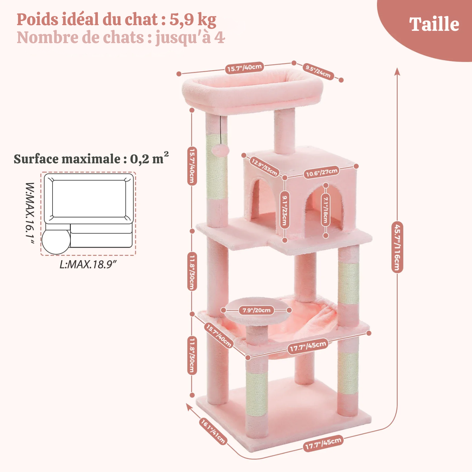 Arbre à Chat XXL : Structure Métallique, Espace Vertical Optimisé, Solidité Maximale