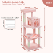 Arbre à Chat XXL : Structure Métallique, Espace Vertical Optimisé, Solidité Maximale